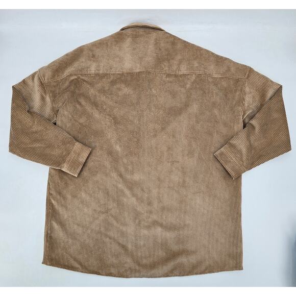 Collusion Oversized Corduroy Button Down Shirt – Tan – Size 8 (US 4) - Picture 4 of 4